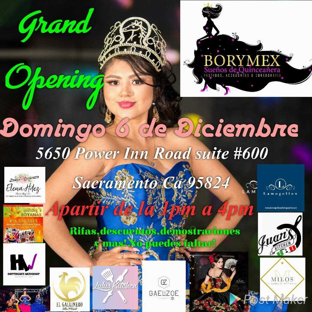 Borymex sueños de Quinceañera | 5650 Power Inn Rd suite #600, Sacramento, CA 95824, USA | Phone: (916) 346-1876