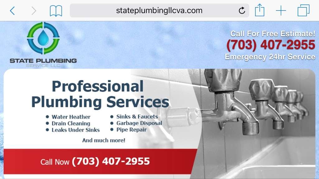 State Plumbing Service LLC | 6101 Hoskins Hollow Cir, Centreville, VA 20121, USA | Phone: (703) 407-2955
