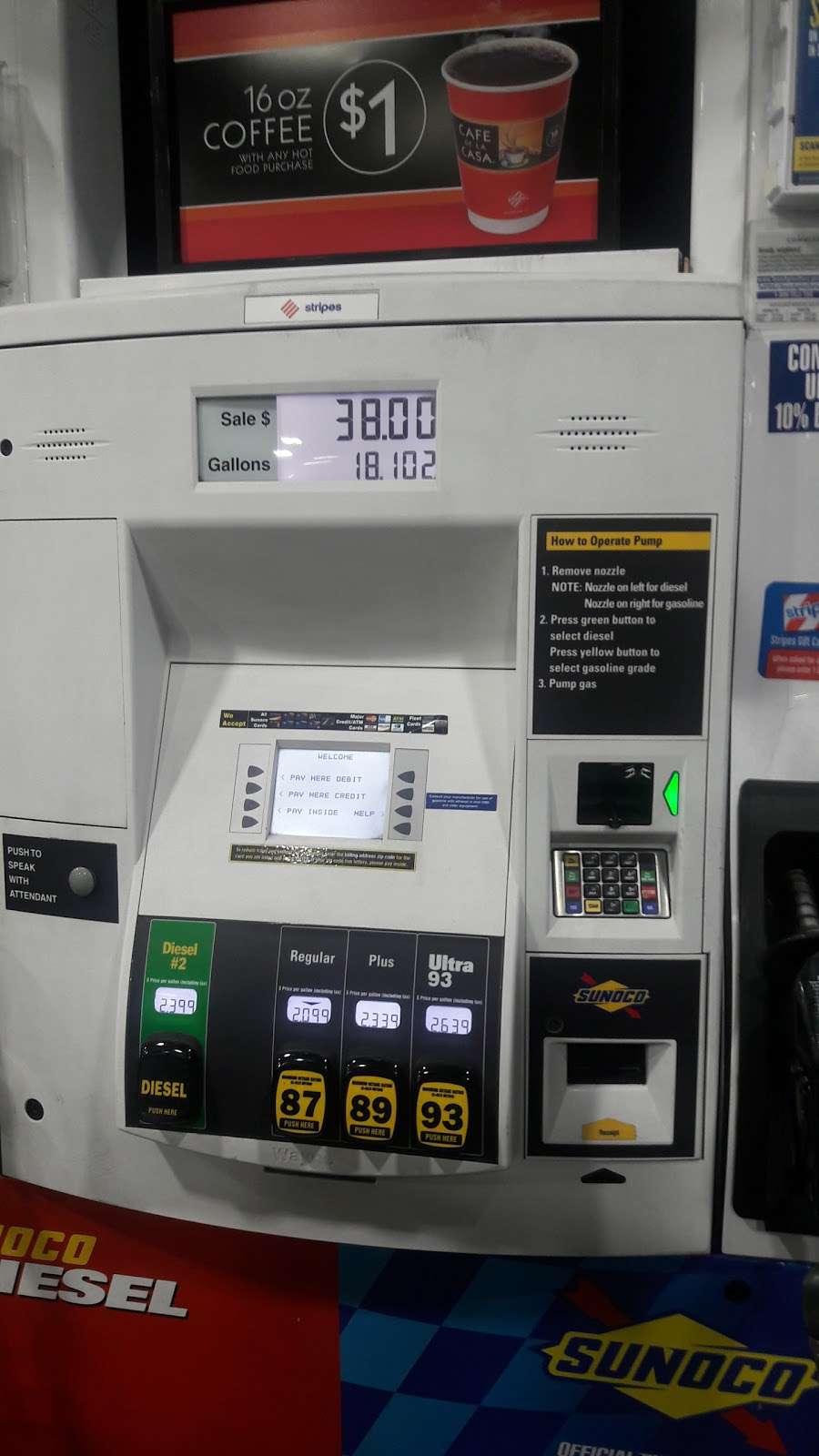 Sunoco Gas Station | 14550 John F Kennedy Blvd, Houston, TX 77032, USA | Phone: (281) 776-5225