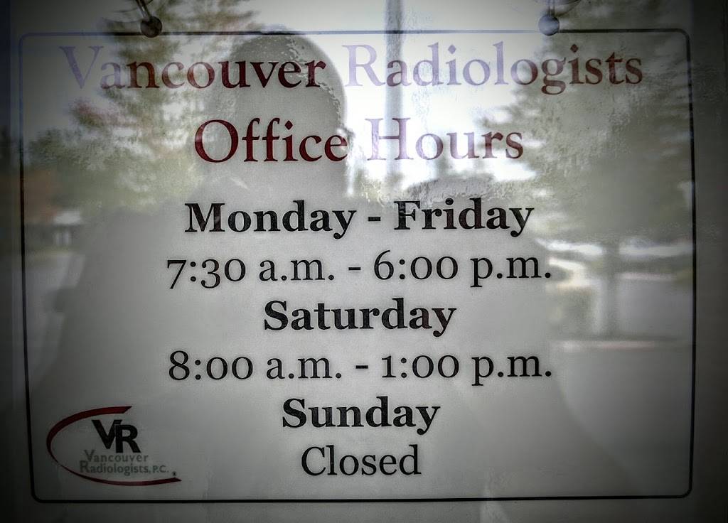 Vancouver Radiologists, P.C. | 3250 SE 164th Ave # 108, Vancouver, WA 98683, USA | Phone: (360) 254-4914