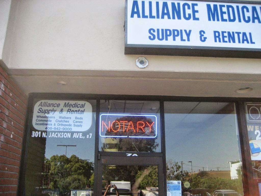 Alliance Medical Supply and Rental | 301 N Jackson Ave #7a, San Jose, CA 95133, USA | Phone: (408) 942-9000