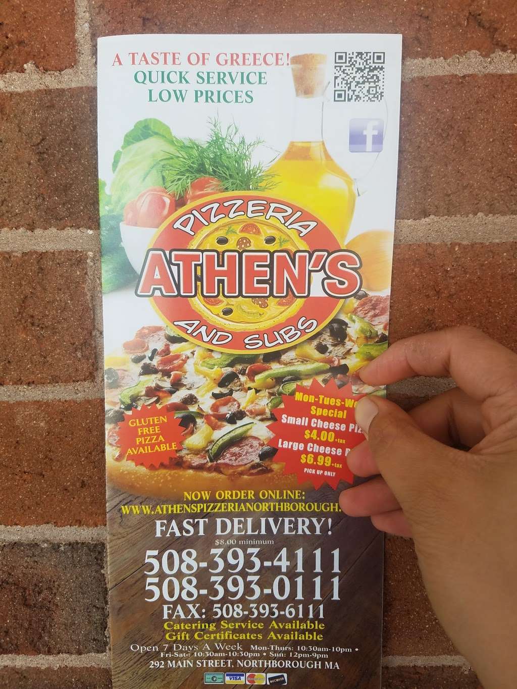 Athens Pizza | 292 Main St, Northborough, MA 01532, USA | Phone: (508) 393-4111