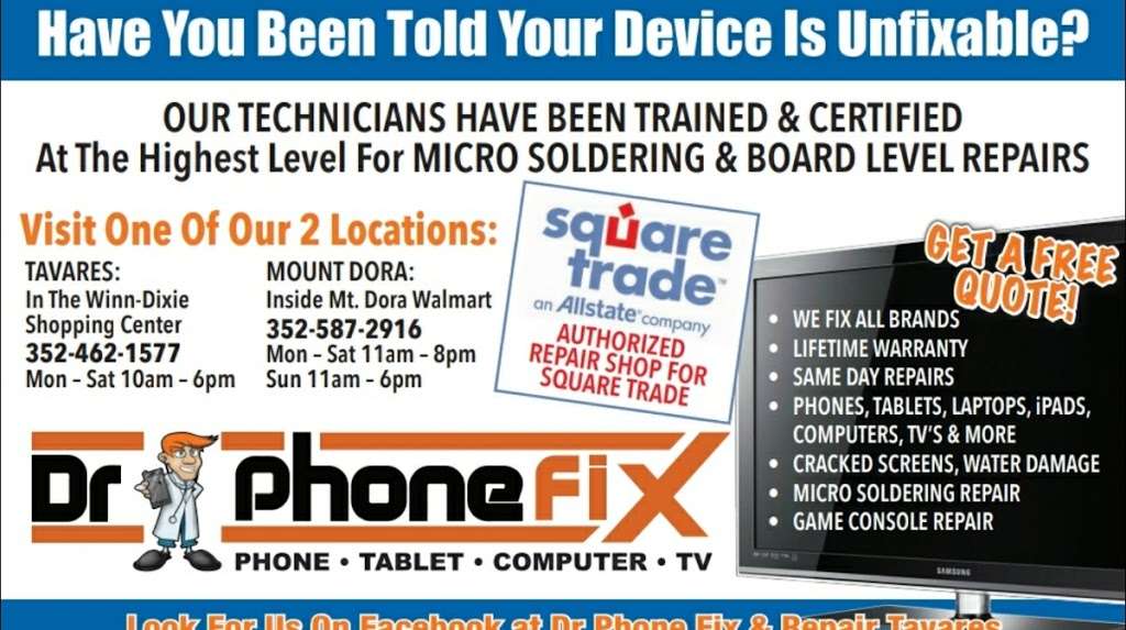 Dr Phone Fix & Repair Tavares | 438 E Burleigh Blvd, Tavares, FL 32778, USA | Phone: (352) 462-1577