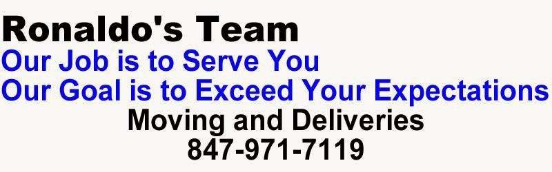 Chicago Area Moving | RONALDOS TEAM Moving and Deliveries in the Chicago Area, 10227 W. Dickens, Melrose Park, IL 60164 | Phone: (847) 971-7119