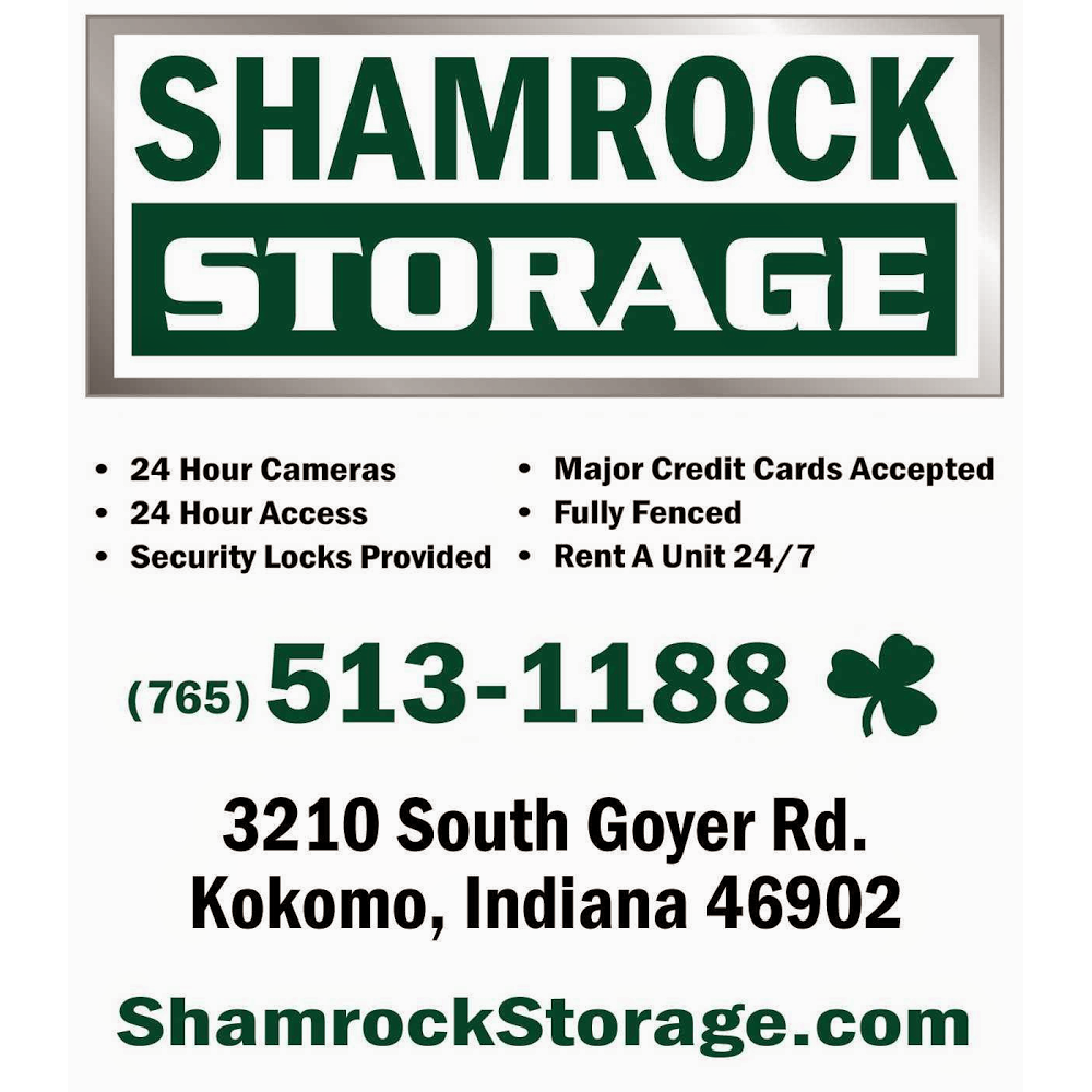 Shamrock Storage | 3210 S Goyer Rd, Kokomo, IN 46902, USA | Phone: (765) 513-1188