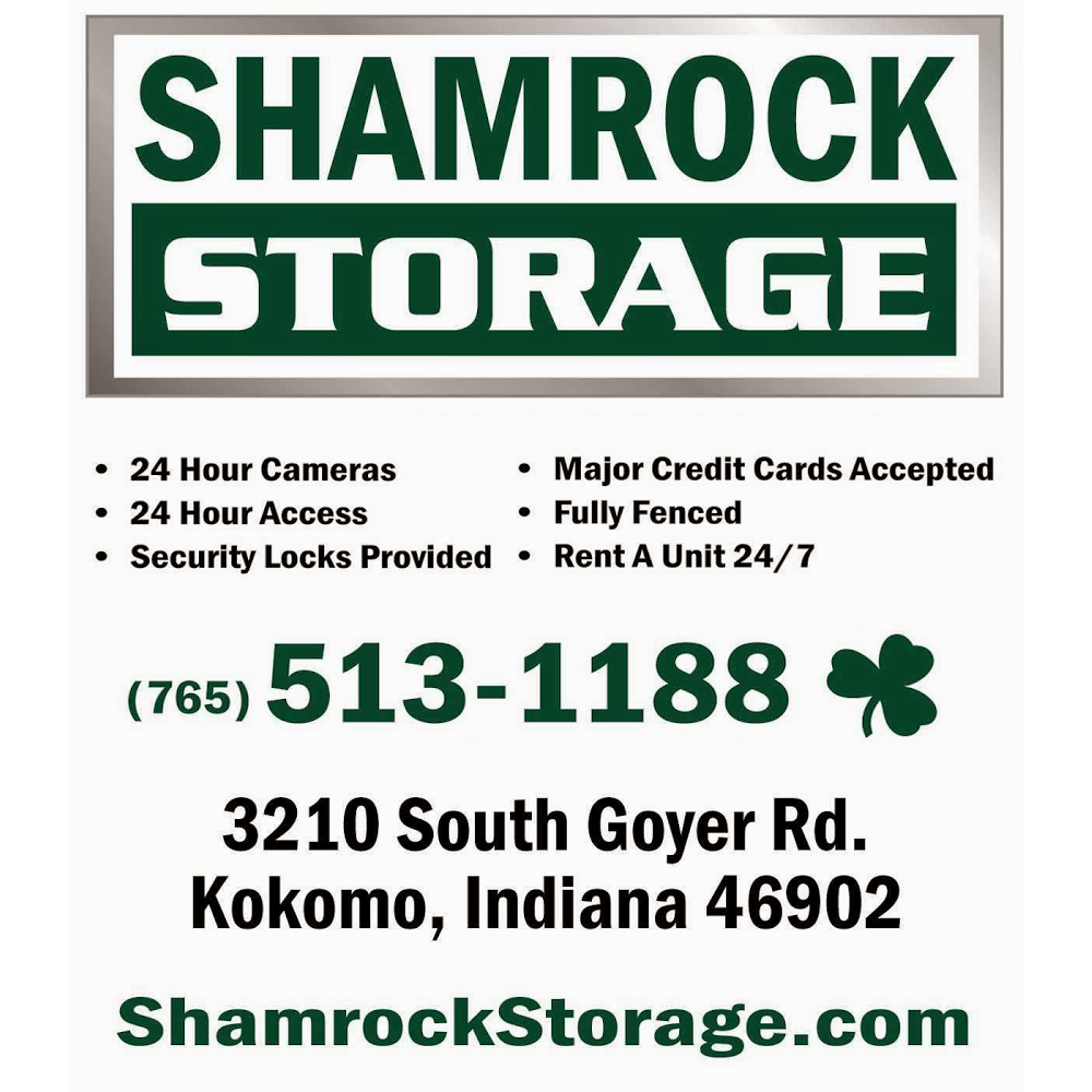 Shamrock Storage | 3210 S Goyer Rd, Kokomo, IN 46902 | Phone: (765) 513-1188