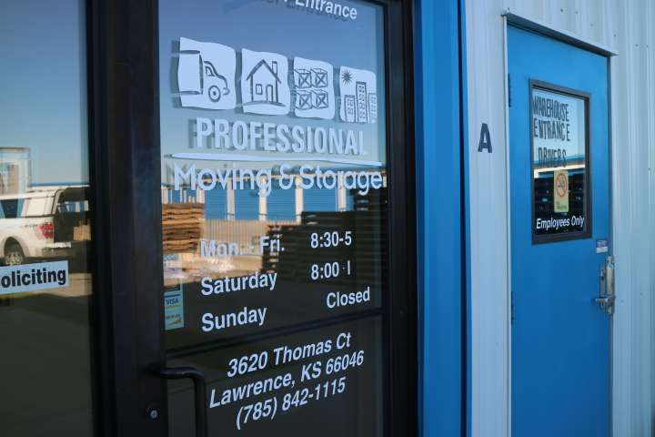 Professional Moving & Storage | 3620 Thomas Ct, Lawrence, KS 66046, USA | Phone: (785) 842-1115