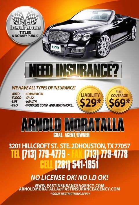 Fast Insurance Titles & Notary Public | 3201 Hillcroft St #2d, Houston, TX 77057, USA | Phone: (713) 779-4779