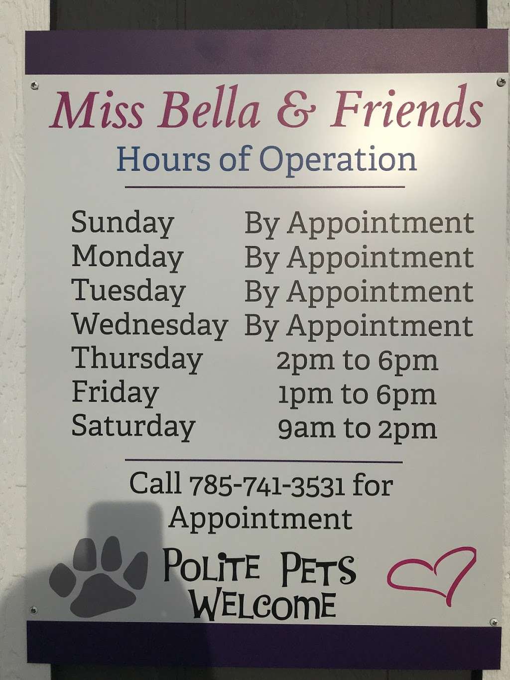 Miss Bella and Friends | 1205 S 1st St, Hiawatha, KS 66434, USA | Phone: (785) 741-3531