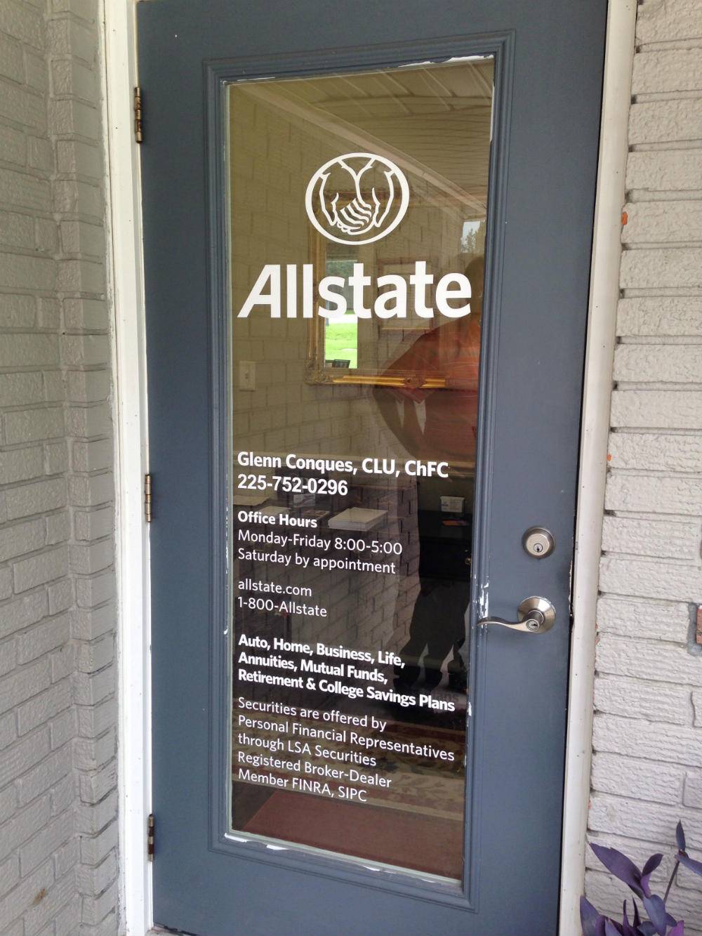 Glenn Conques: Allstate Insurance | 15928 Tiger Bend Rd, Baton Rouge, LA 70817, USA | Phone: (225) 752-0296