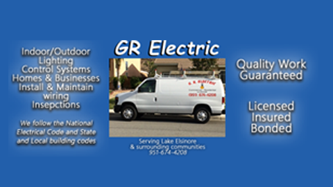 G R Electric | 31765 Indian Spring Rd, Lake Elsinore, CA 92532, USA | Phone: (951) 674-4208