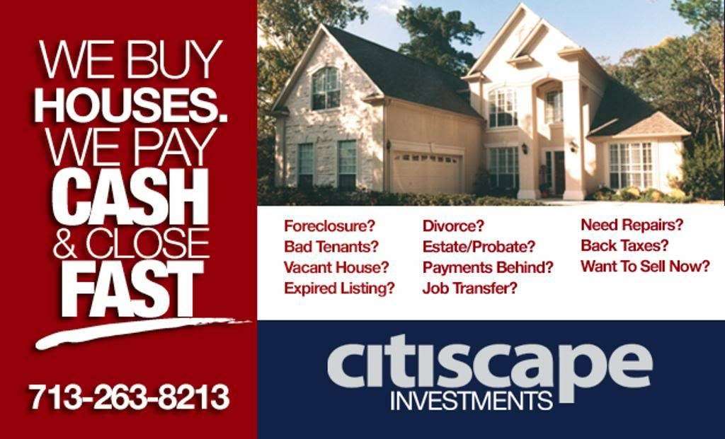Citiscape Investments - We Buy Houston Houses | 1226 W 31st St, Houston, TX 77018, USA | Phone: (281) 619-8865
