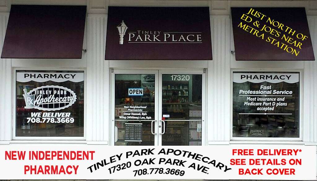 Tinley Park Apothecary | 17320 Oak Park Ave, Tinley Park, IL 60477, USA | Phone: (708) 778-3669