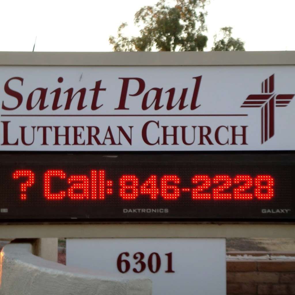 Saint Paul Lutheran Church | 6301 W Indian School Rd, Phoenix, AZ 85033, USA | Phone: (623) 846-2228