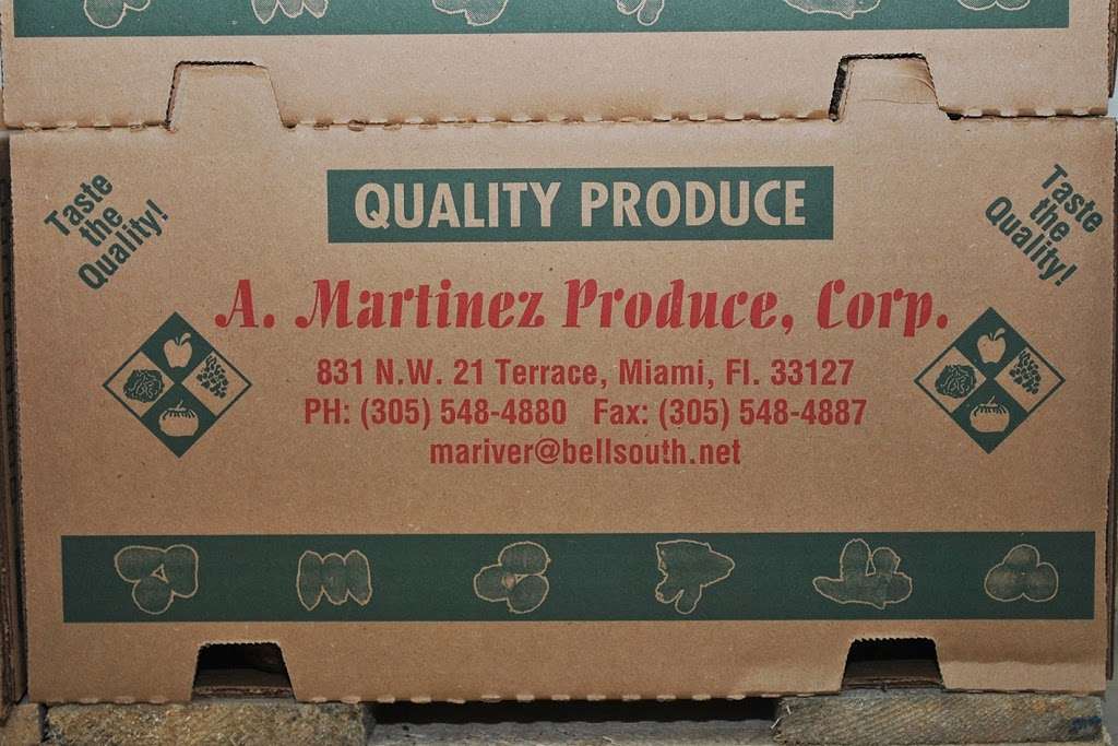 A Martinez Produce Corporation | 831 NW 21st Terrace, Miami, FL 33127, USA | Phone: (305) 548-4880