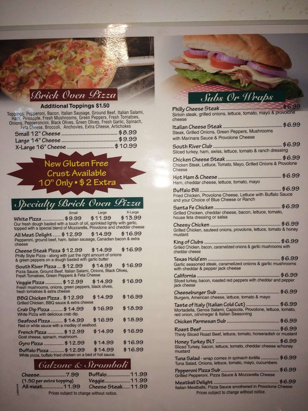 South River Pizza & Subs | 58 Central Ave W, Edgewater, MD 21037, USA | Phone: (410) 956-1160