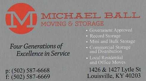 Michael Ball Moving and Storage | 1427 Lytle St, Louisville, KY 40203, USA | Phone: (502) 587-6668