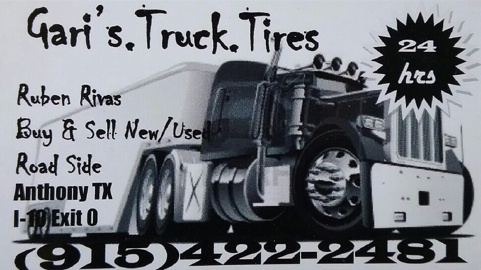 Garis Truck Tires and Road Service | 3005 Anthony Lane, Anthony, TX 79821 | Phone: (915) 422-2481