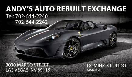 Andys Auto Rebuilt Exchange | 3030 Marco St, Las Vegas, NV 89115 | Phone: (702) 644-2338