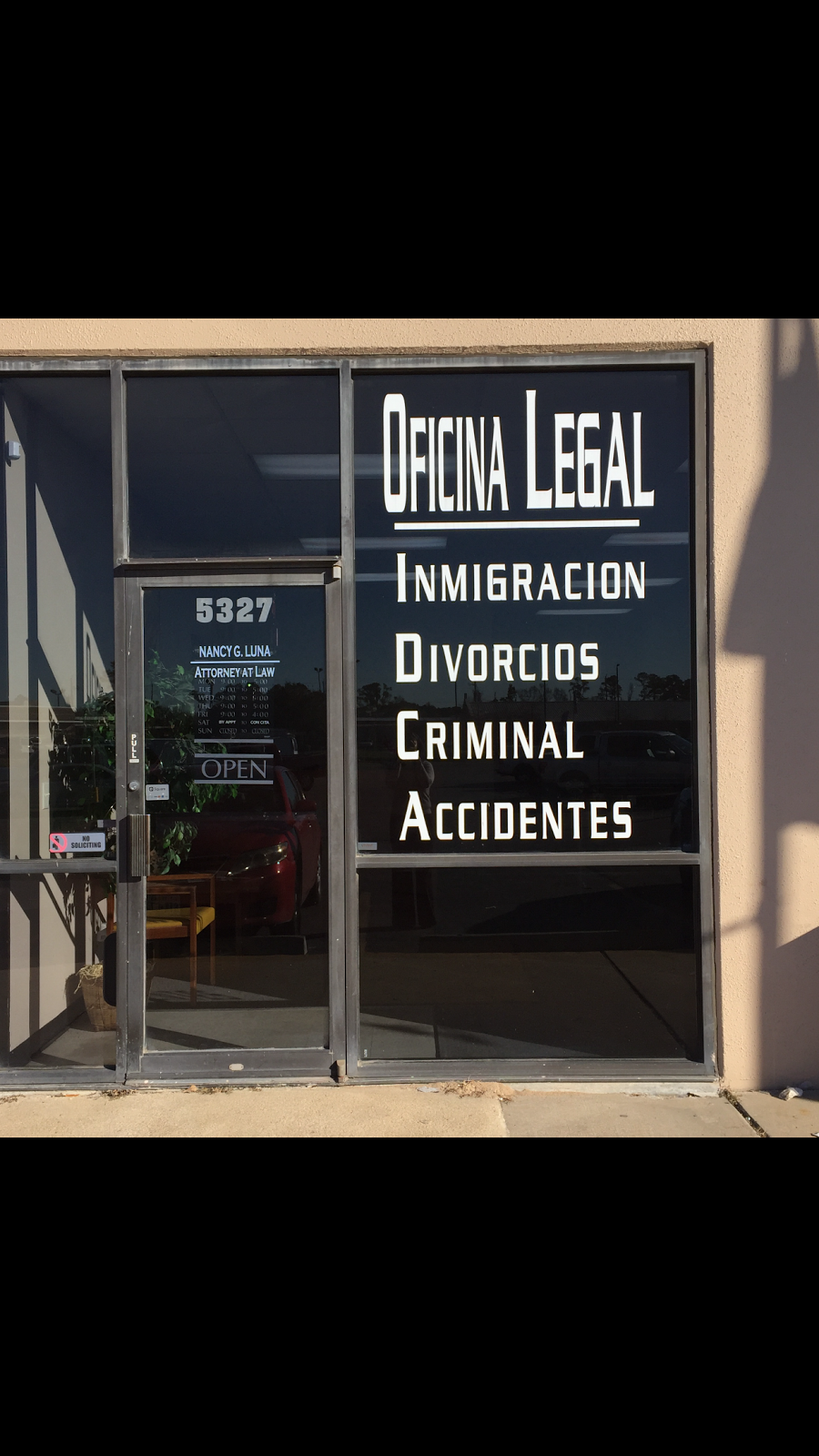 Law Office of Nancy G. Luna | 5327 Aldine Mail Rte Rd, Houston, TX 77039, USA | Phone: (281) 506-7776