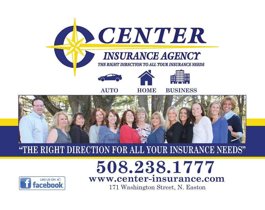 Center Insurance Agency | 171 Washington St, North Easton, MA 02356, USA | Phone: (508) 238-1777