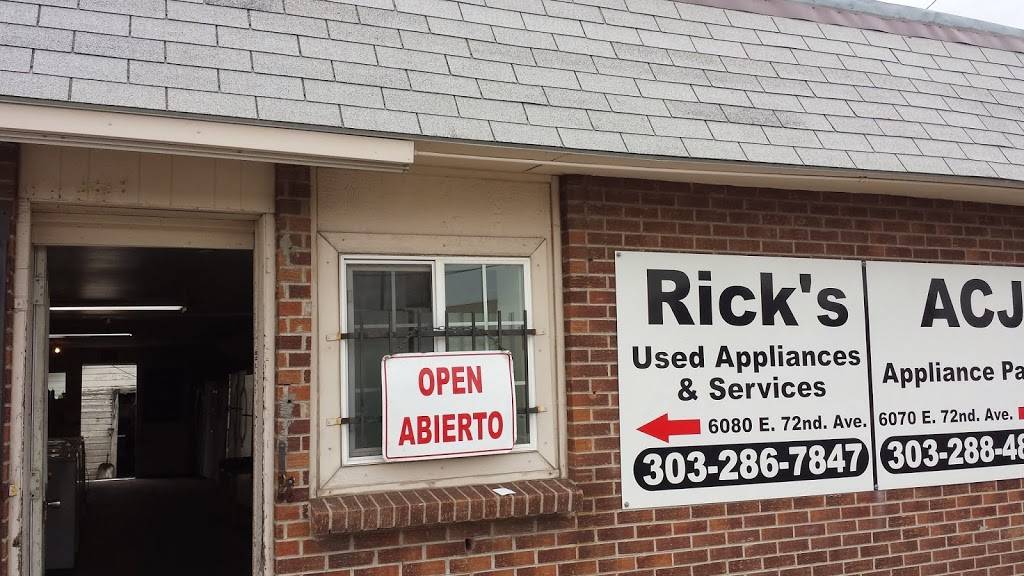 Ricks Appliances | 6080 E 72nd Ave, Commerce City, CO 80022, USA | Phone: (303) 286-7847