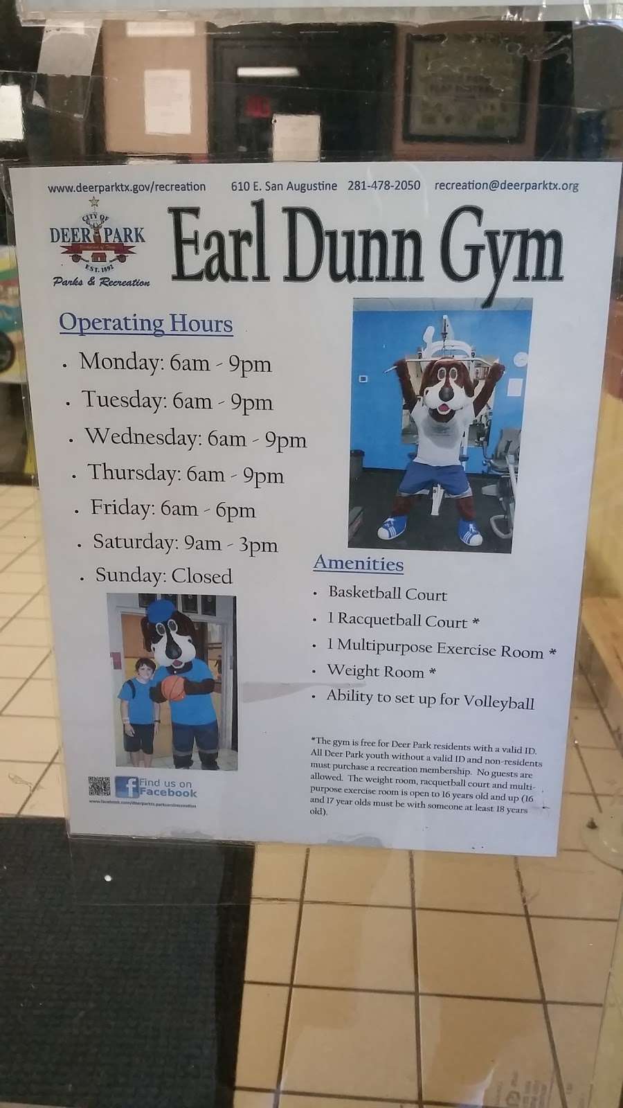 Deer Park City Gym | 610 E San Augustine St, Deer Park, TX 77536, USA | Phone: (281) 478-2056