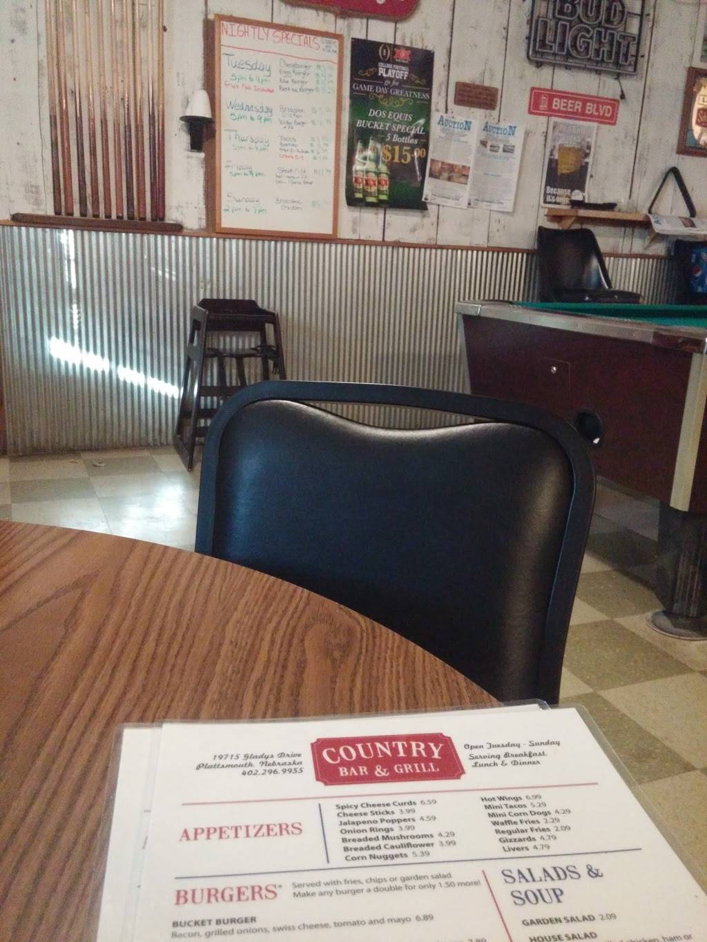 Country Bar & Grill | 19715 Gladys Dr, Plattsmouth, NE 68048, USA | Phone: (402) 296-9955