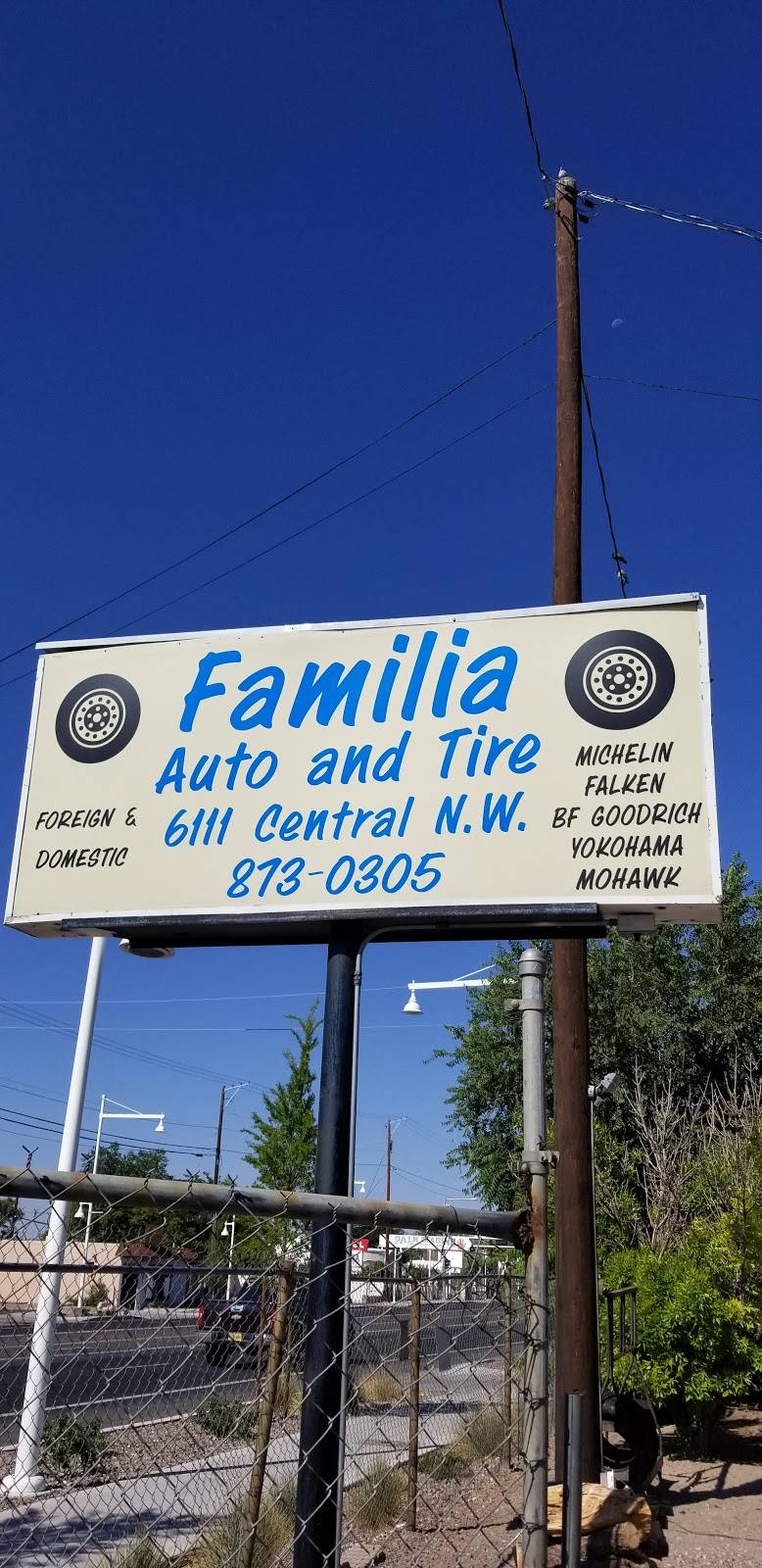 Familia Auto & Tire Repair | 6111 Central Ave NW, Albuquerque, NM 87105, USA | Phone: (505) 873-0305