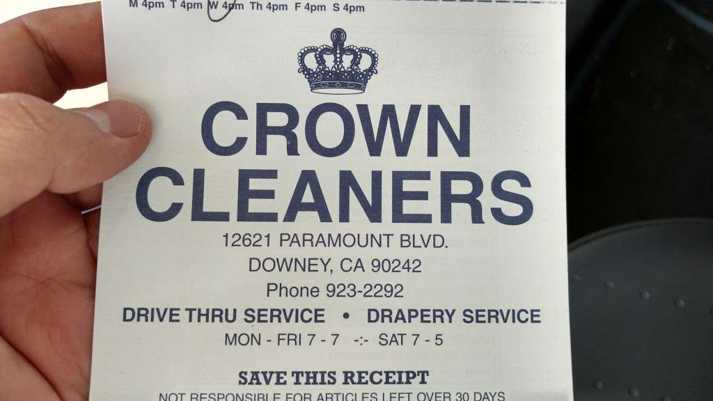 Crown Cleaners | 12621 Paramount Blvd, Downey, CA 90242, USA | Phone: (562) 923-2292