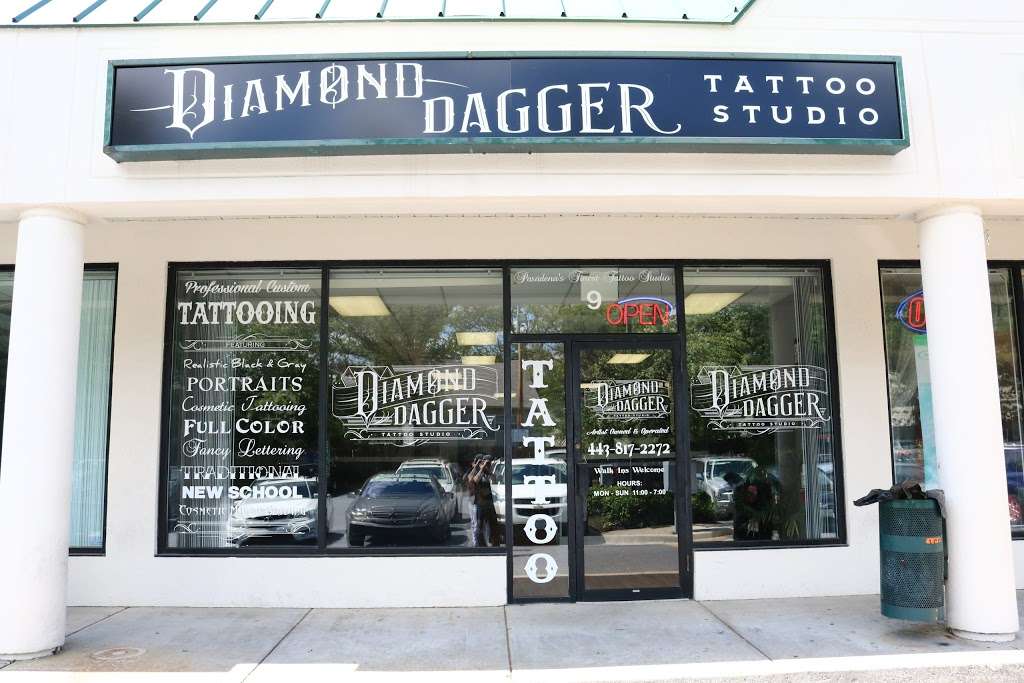 Diamond Dagger Tattoo Studio | 8894 Fort Smallwood Rd #9a, Pasadena, MD 21122, USA | Phone: (443) 817-2272