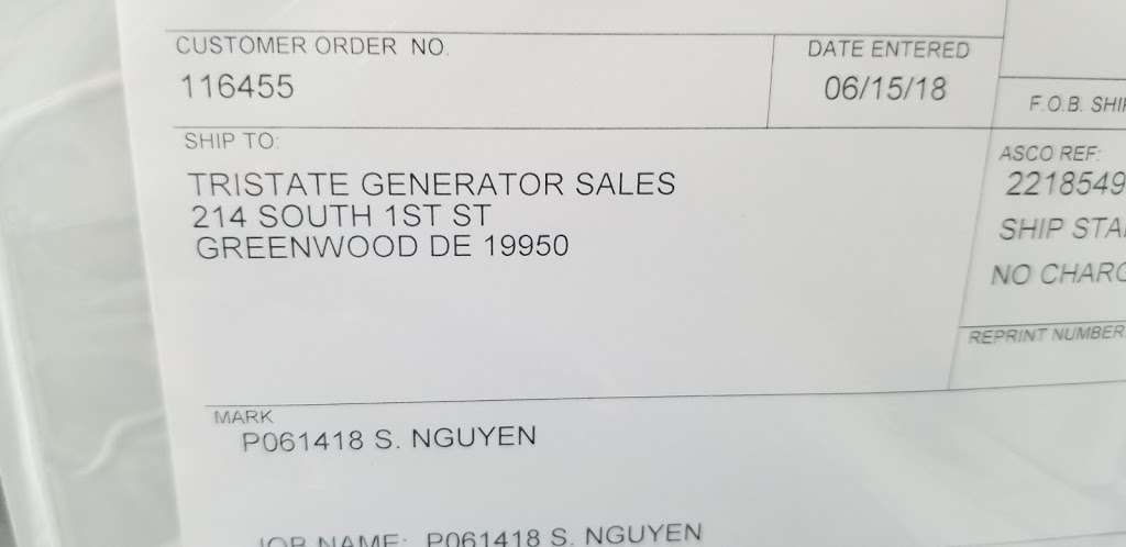 Tristate Generator Sales | 214 S 1st St, Greenwood, DE 19950, USA