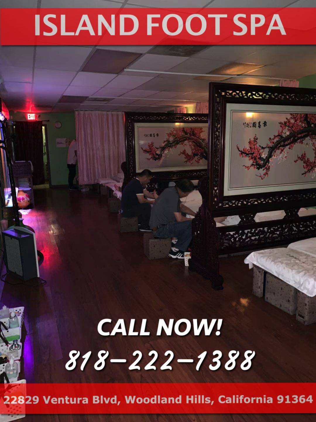 Island Foot Spa | 22829 Ventura Blvd, Woodland Hills, CA 91302, United States | Phone: (818) 222-1388