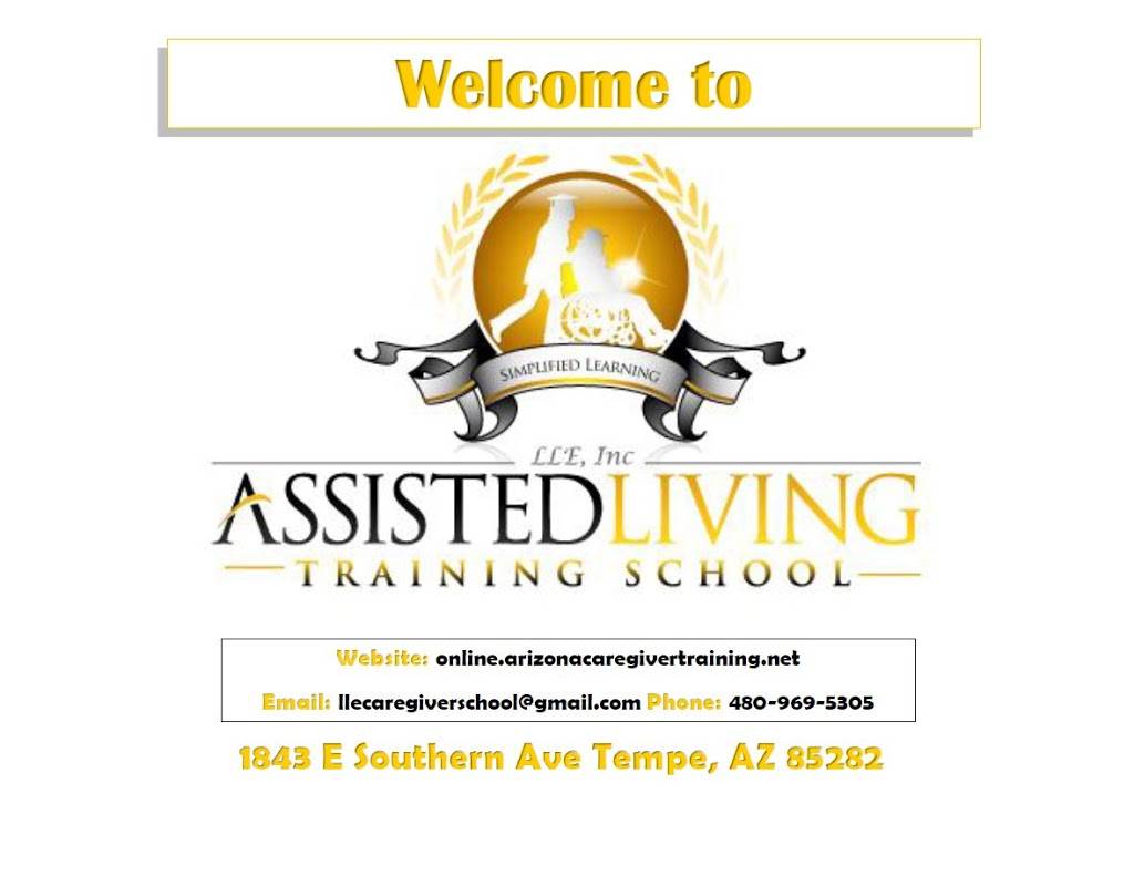 Assisted Living Training School | 1843 E Southern Ave, Tempe, AZ 85282, USA | Phone: (480) 969-5305