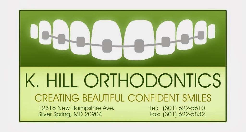 K. Hill Orthodontics LLC | 12316 New Hampshire Ave, Silver Spring, MD 20904, USA | Phone: (301) 622-5610