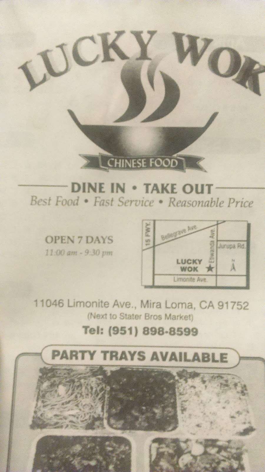 Lucky Wok Chinese Food | 11046 Limonite Ave, Mira Loma, CA 91752, USA | Phone: (951) 898-8599
