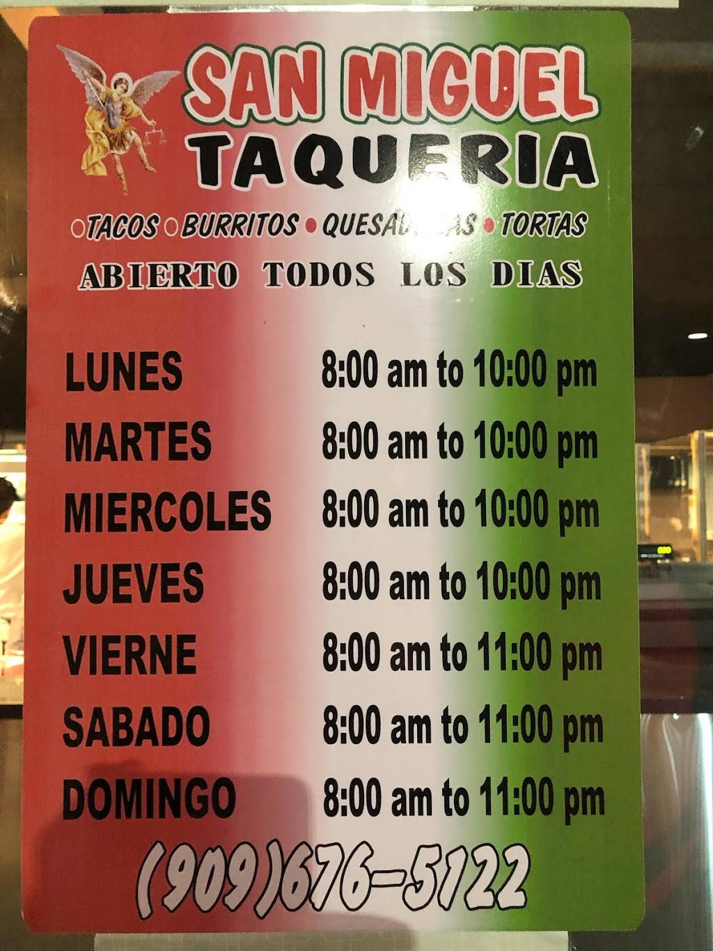 Taqueira San Miguel | 883 Foothill Blvd, Rialto, CA 92376, USA | Phone: (909) 676-5122