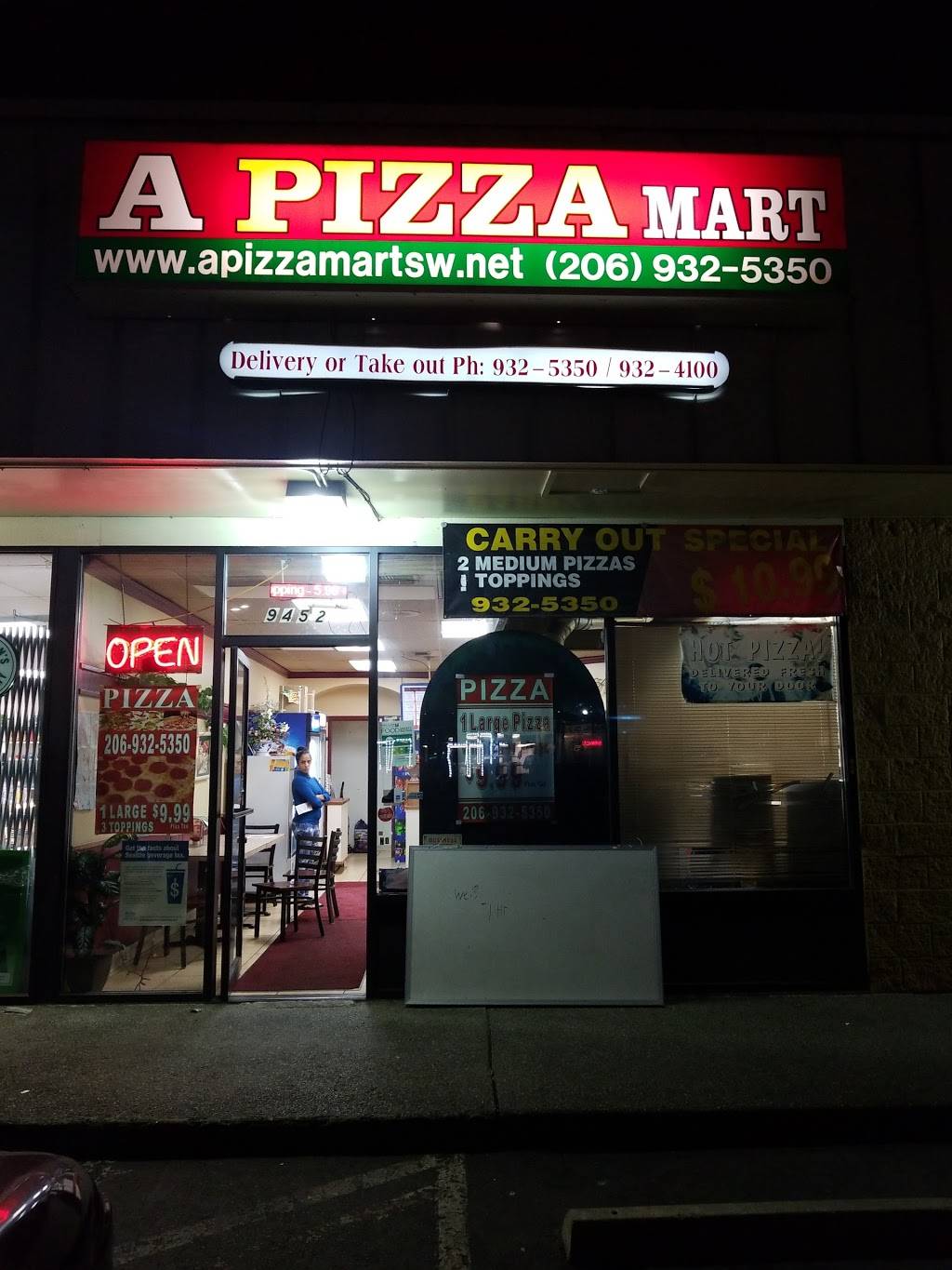 A Pizza Mart | 9452 35th Ave SW, Seattle, WA 98126, USA | Phone: (206) 932-5350