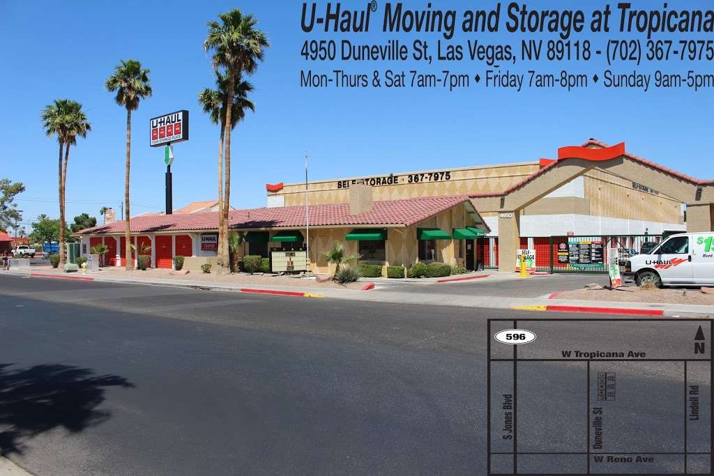 U-Haul Moving & Storage at Tropicana | 4950 Duneville St, Las Vegas, NV 89118, USA | Phone: (702) 367-7975