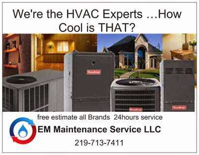 EM Maintenance Service HVAC . LLC | 7712 Austin Ave, Schererville, IN 46375, USA | Phone: (219) 713-7411