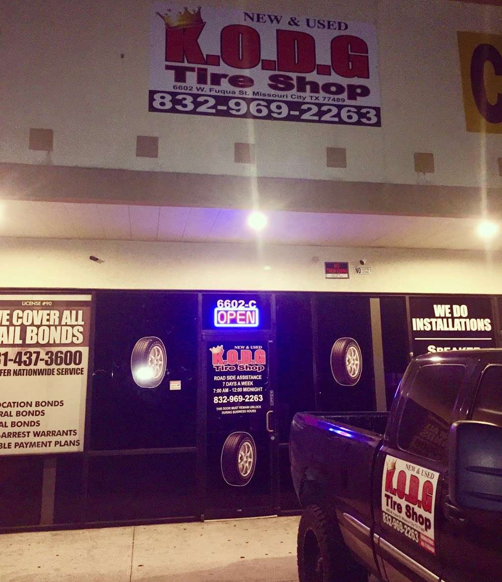 KODG Tire Shop | 6602 W Fuqua St, Missouri City, TX 77489, USA | Phone: (832) 969-2263