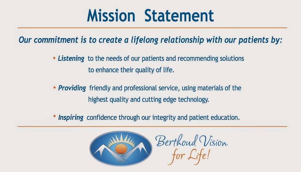 Berthoud Vision For Life! | 1211 Lake Ave, Berthoud, CO 80513, USA | Phone: (970) 532-5605