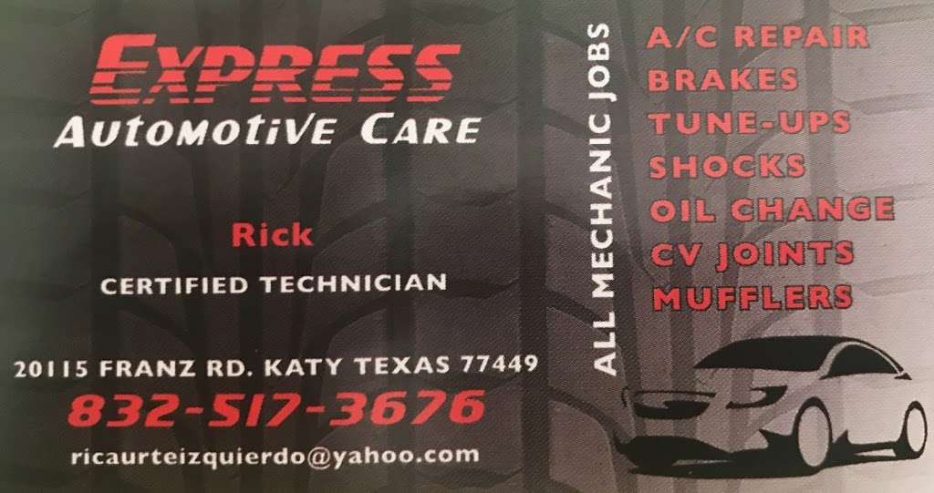 Express Automotive Care | 20115 Franz Rd, Katy, TX 77449, USA | Phone: (832) 517-3676