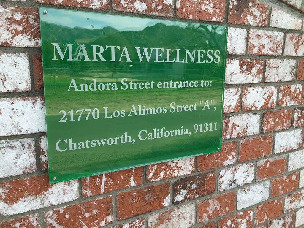 Marta Wellness | 21770 Los Alimos Street, #A, Chatsworth, CA 91311 | Phone: (818) 626-9239