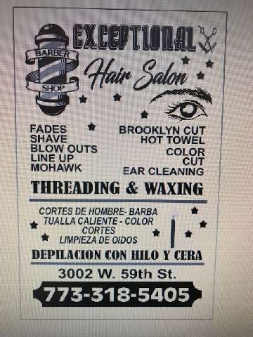 Exceptional Barber Shop | 3002 W 59th St, Chicago, IL 60629, USA | Phone: (773) 318-5405