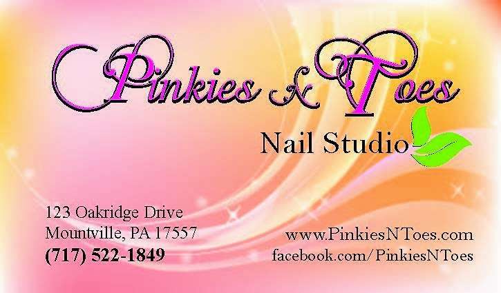 Pinkies N Toes Nail Studio | 123 Oakridge Dr, Mountville, PA 17554, USA | Phone: (717) 522-1849