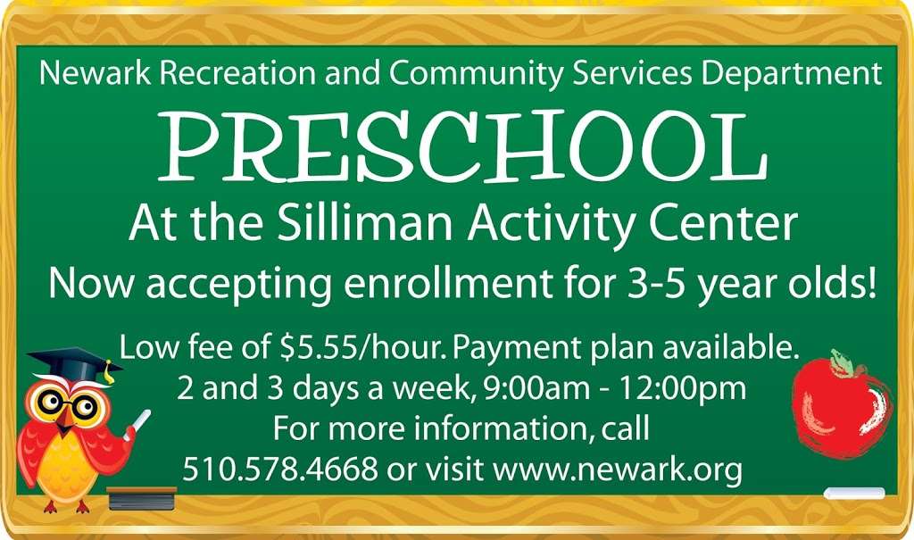 Silliman Center Preschool | 6800 Mowry Ave, Newark, CA 94560, USA | Phone: (510) 578-4668