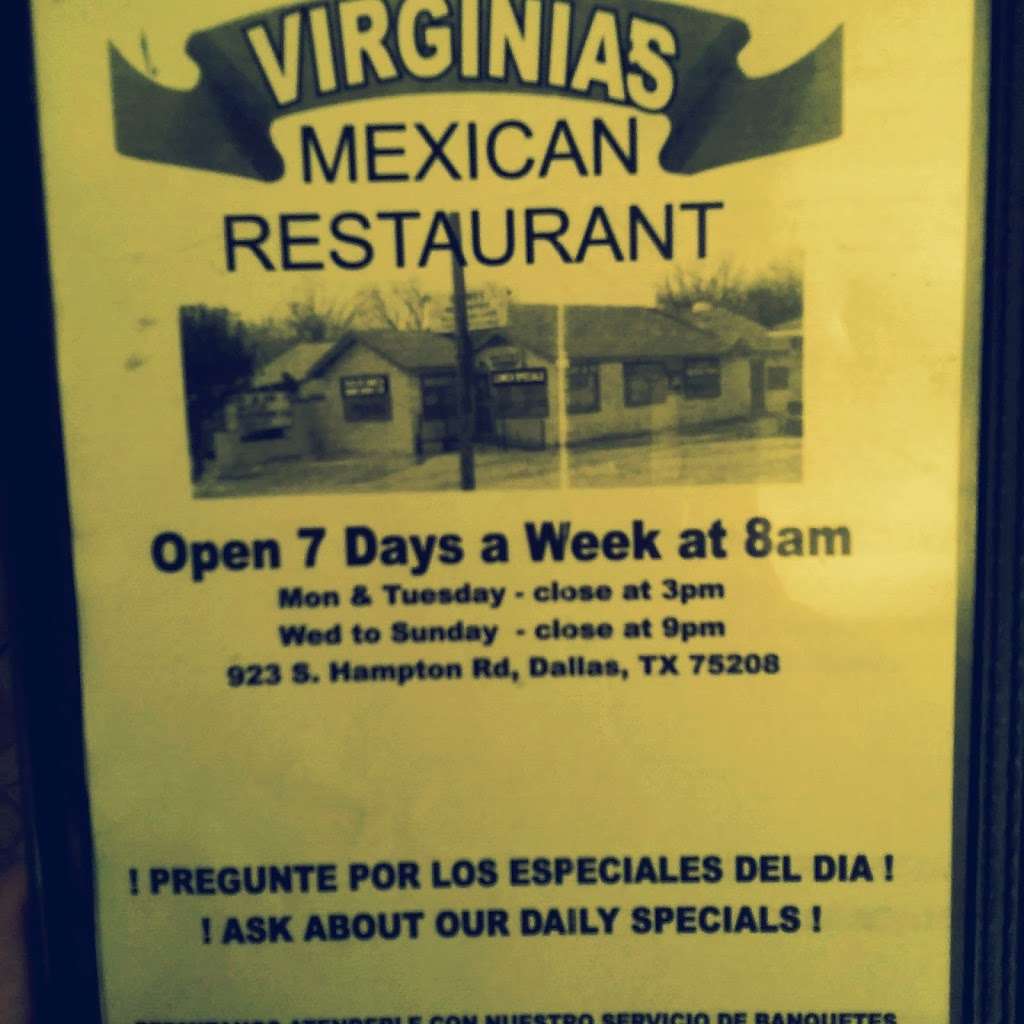 Virginias Restaurant | 923 S Hampton Rd, Dallas, TX 75208, USA | Phone: (214) 948-7411