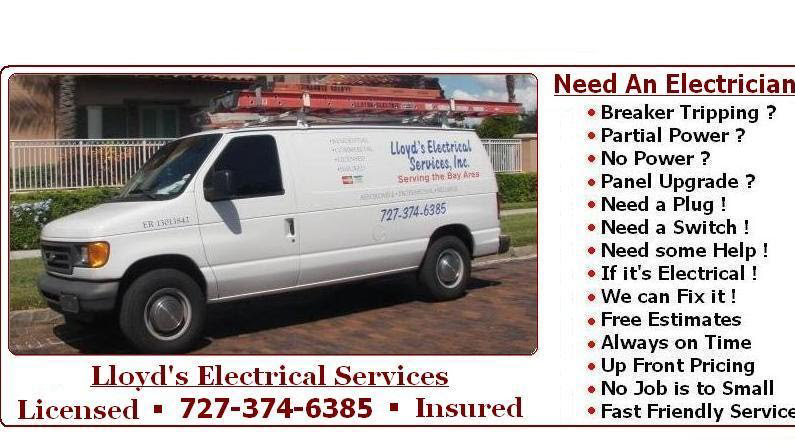 Lloyds Electrical Services Inc. | 11850 Dr M.L.K. Jr St N, St. Petersburg, FL 33716, USA | Phone: (727) 374-6385