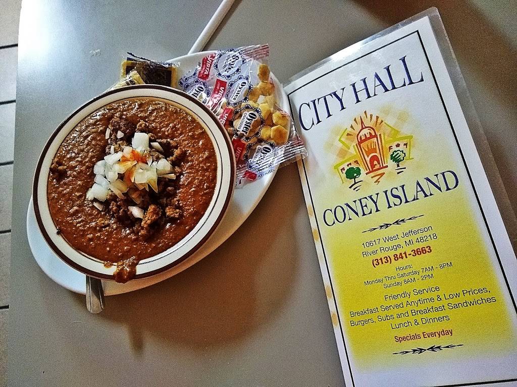 City Hall Coney Island | 10617 W Jefferson Ave, River Rouge, MI 48218 | Phone: (313) 841-3663